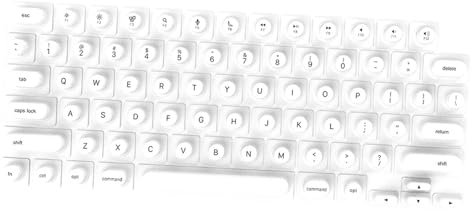 KiBcsLic Nail Art Keyboard Cover for Long Nails, Silicone Film for Gaming And Typing, White