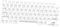 KiBcsLic Nail Art Keyboard Cover for Long Nails, Silicone Film for Gaming And Typing, White