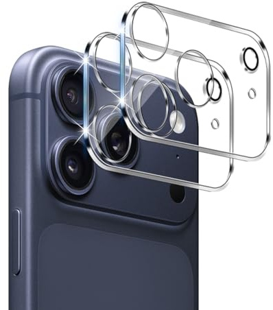 GEEMEE 2 Pezzi per iPhone 17 Pro Pellicola Fotocamera Protezione, 9H Camera Vetro temperato, Anti Graffi HD Trasparenza Fotocamera Protettiva Screen Protector Film