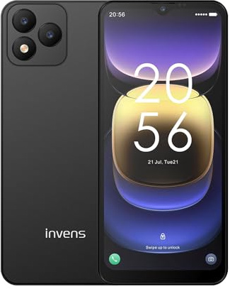 invens Note TK01 Smartphone Pas Cher, Écran 6.6 HD+, 8Go(4+4) +32Go(TF 256GB) Smartphone Android 12, 4250mAh Téléphone Pas Cher, 16MP+5MP Telephone Portable, Daul SIM/OTG/Face ID/3.5mm, Noir