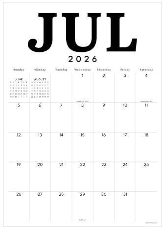 TF Publishing July 2026 - June 2027 Medium Art Poster Wall Calendar with Premium Paper Tear-Off Sheets - 12 Month Academic Year 2026-2027 Desk or Hanging Office Calendar for Schedules - 12 in x 17 in