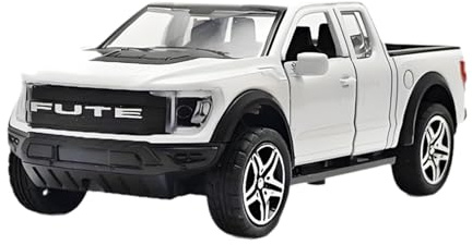 LeeQinersw Spielzeugauto Modellauto Aus Metall Im Maßstab 1:36, Pickup Truck Modell Aus Metall für Kinder, Weiß