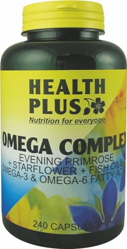 Health Plus Omega Complex : Omega-3 & Omega-6 Supplement - 240 Capsules, in a Recyclable Pot