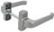 Amig - Set de Poignées de porte d'intérieur avec Rosace | Pognée Modèle Epsilon | 132 x 70 mm | Élégant et Simple | Taille du carré 8 mm | Poignée Ergonomique | Aluminium Argenté