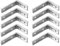 Heavy Duty Galvanised Shelf Bracket 20 Pack - 4x3 / 100x75mm