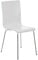 CLP Silla de Espera Pepe I Silla para Visitas con Asiento de Madera I Silla de Conferencia con Soporte Metálico Estable, Color:Blanco