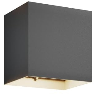 Lucande LED Wandleuchte außen Evie (spritzwassergeschützt (Modern) in Alu aus Aluminium (2 flammig,) - Außenwandleuchten Wandlampe Led Außenlampe Outdoor für Außenwand/Hauswand