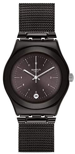 Swatch Damen Armbanduhr Analog Quarz Edelstahl YLB403M