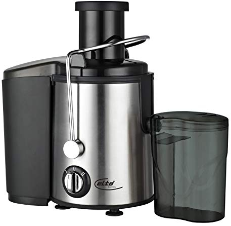 Elta Entsafter PJ-450 (0,8L, 350W, Edelstahlsieb, Micro-Filter, 2 Geschwindigkeiten, Silber/Edelstahl)