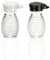 Moisture Proof Salt and Pepper Shakers, Black and White Lids Spring Loaded, No Clog, 2 Oz, Set of 2