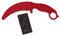 Trainingsmesser aus Gummi, rot, Klinge 10,6, für Kampfsport, Dummy, Airsoft, Paintball, Training, Dekoration, 100 % sicher K25 32335 + Flaschenhalter als Geschenk