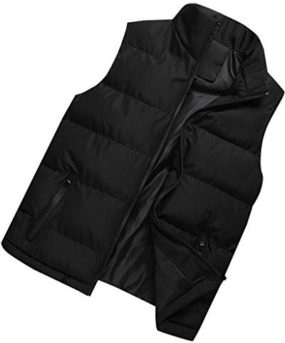 Manteau en Coton Doudoune Homme Gilet San Manches Mode Vintage Blouson Hiver Chaud Grand Taille Pas Cher Veste Zippe Tops