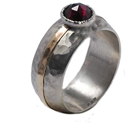 Granat Ring Bicolor Größen 59 (18.8)