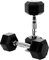 CorePowerPro Hexagon Hantel Set (2x5kg), Gummierte Kurzhanteln Set mit Verchromten Griff, Dumbbells für Gym, Studio und Zuhause, Strength Training Equipment Gewicht Set