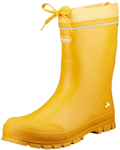 Viking Jolly Warm, Stivali da Pioggia Unisex - Bambini e ragazzi, Giallo Mustard, 35 EU
