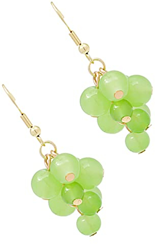 Happyyami 3D Traube Tropfen Ohrringe Niedlich Obst Baumeln Ohrringe Charme Schmuck Geschenk für Frauen Mädchen