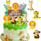 MEZHEN Tortendeko Waldtiere Kuchen Deko Geburtstag Cake Topper Happy Birthday Cupcake Topper Tiere Kindergeburtstag Deko Torte Dschungel Party Kuchendeko Geburtstagsdeko