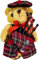I LUV LTD Musikfigur Teddybär, Schottisches Geschenk für Edinburgh Tartan Clan, Hergestellt in Schottland