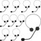 Cotiny 10 Pack Microphone Headset Toy Microphone Headband Costume Props Fake Rockstar Pop Singer Cosplay Accessories for Costume Makeup Party Prop