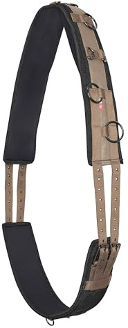 Imperial Riding Longiergurt „IRH Deluxe Extra“, ergonomische Formgebung mit Widerristfreiheit und Metallringen, Cappuccino, Cob
