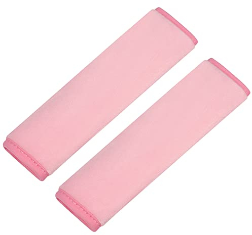Aomig 2 Stück Gurtpolster, Premium Gurtschoner Kinder Auto Schulterschutz, Auto Gurt Polster Nackenstütze für Kinder und Erwachsene, Polsterung Gurtschutz für Reise Mehr Komfort auf Reise (A-Rosa)
