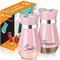 Salz und Pfefferstreuer Set,120ml Salz Pfefferstreuer Klein mit Edelstahl Deckel,Salz und Pfeffer streuer,Salz und Pfeffer Gewürzstreuer für Küche, Unterwegs, Wohnmobil, BBQ Nachzufüllen(Rosa)