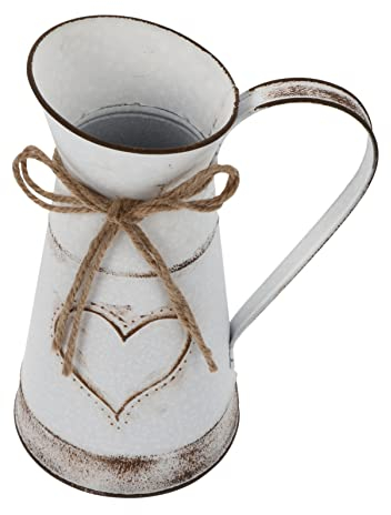 Kettle Metal Pot Plant Stand Metal Outdoor Decoration Cream Container Rustic Bucket Iron Bucket Small Tin Vases Vase Pot Arrangement Pot France