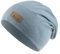 Sterntaler Beanie Rippen - Slouch -Beanie gestrickt mit stylischem Umschlag - Leichte Mütze für Babys - Beanie Jungen mit feinem Rippenmuster - graublau, 49
