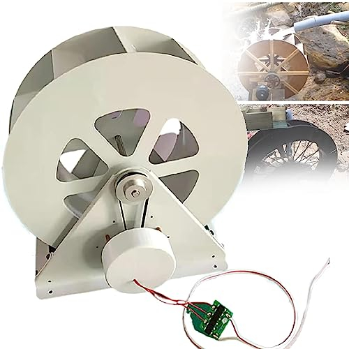 SACLMD Freien-Wasserradgenerator,Wasserrad Wasserkraft Generator,Mikro-Hydroelektrischer Turbinengenerator,100w