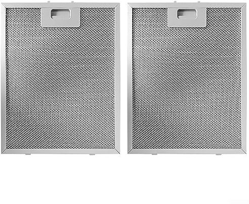 Cooker Hood Metal Mesh Grease Filter Extractor Fan Vent Fit for Many Leading Brand of Cooker Hood, 230x260x9mm, 2 Pcs