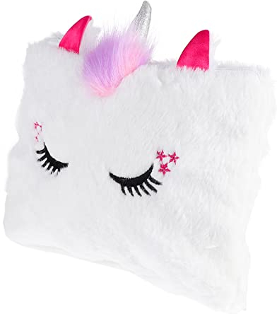 STOBOK 2 Stk Einhorn-brieftasche Cartoon-kosmetiktasche Cartoon-geldbörse Cartoon Bleistiftbeutel Fell-einhorn-mäppchen Stiftetui Für Kinder Niedlich Plüsch Weiß Student Stifthalter