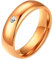 ANAZOZ Fedine Incisione Anello Fidanzamento Donna Uomo,Rotondo Lucido 5MM con Zirconia Cubica Bianca Anelli Uomo in Acciaio Inossidabile Anelli Oro Rosa Anello Fedi Nuziali Misura 14(54mm)