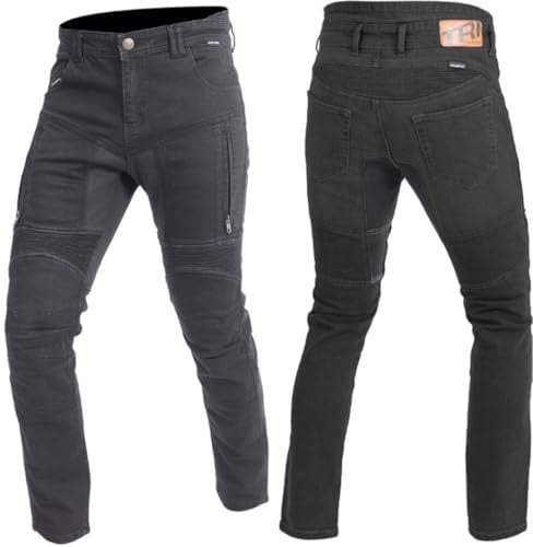 Trilobite Parado Black Skinny Motorrad Jeans, schwarz, 38/34