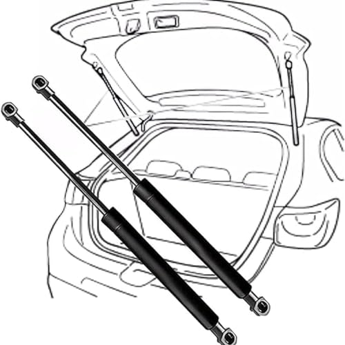 GJBHN 2 Stück Auto Kofferraum Gasfeder für Nissan Qashqai J10 2008 2009 2010 2011 2012 2013 Kofferraum Heckklappe Stoßdämpfer Dämpfer Lift Unterstützung Hydraulische Stange Zubehör