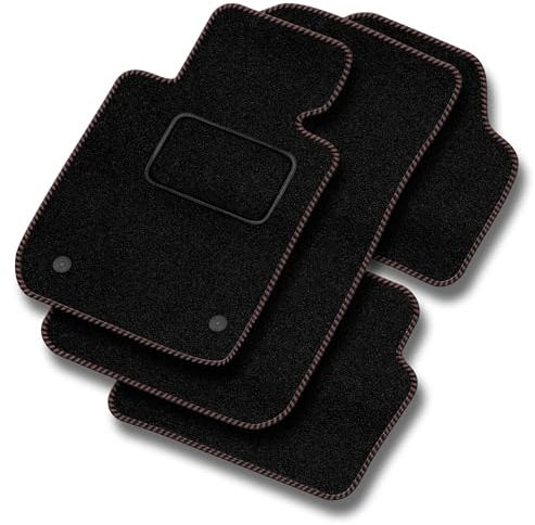 MOTOS Standard Velours-Fußmatten passend für Jeep Grand Cherokee IV (WK2) 2010-2021 - Standard, Gewebt, Braun fußmatten Auto - Erleben Sie neuen Fahrkomfort mit einem Automatten Satz für Ihr Auto