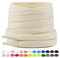 Stepace 2 Pares - Cordones Planos para Zapatos, 8mm de Ancho, Cordones Premium de Reemplazo para Zapatillas, Atletismo, Zapatos Casuales Beige 120
