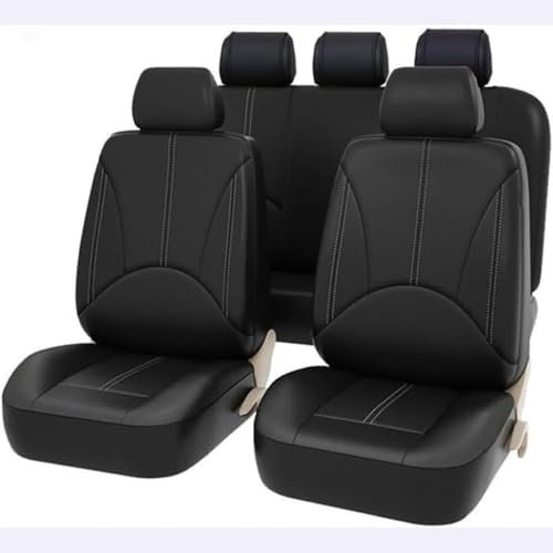 WENYINGLIHAI Ganze Auto 1 Satz Autositzbezüge Set für MERC-edes E-Class 2008-2013 W212, wasserdichte Verschleißfest luftdurchlässig Innenraum Accessories Deluxe Edition,A/Black