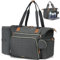 Tonyeee Wickeltasche mit Schnullertasche und Wickelunterlage, Wickelrucksack Multifunktions-Babytasche für Große Reisewindeltasche für Mama und Papa, isolierten Taschen-Dunkelgrau