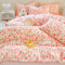 Nayoroom Bettwäsche 135x200 Rosa Erdbeere Landhausstil Style Bettbezug 2teilig Erdbeeren Muster Aesthetic Cute Gewaschene Mikrofaser Renforce Bettwäsche-Sets mit Reißverschluss und 1 Kissenbezug 80x80
