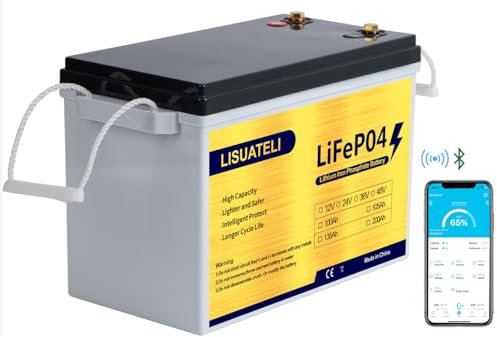 LISUATELI 12V 300Ah LiFePO4 Lithium Batterie, Bluetooth Integriertes 200A BMS, MAX. 3840Wh Leistung, 10 Jahre und 8000+Zyklen Deep Cycle Lithium Akku Perfekt für Wohnmobil, Solaranlage, Trolling Motor