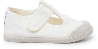 Pisamonas Pepitos Puntera Barefoot Lona Lavada Talla 25 Color Blanco