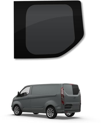 Van Rear Door Windows Designed for Ford Transit Custom (2013-2023) - Camper Conversion Safety Tempered Privacy Glass Window