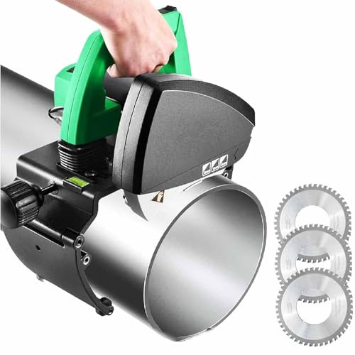 ZenSeFarin 15-400 mm Elektrischer Rohrschneider, Präzisionsführung Schneiden Schwerer Kupferrohre, 1500-Mpa-Stahlklinge,Mehrere Materialien Zum Schneiden Von Kunststoff/Edelstahl/Aluminium/PVC,ZD220