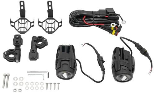 LKHDONG 2 x Nebelscheinwerfer Motorrad LED Nebelleuchten Zusatzscheinwerfer 40W Farbton 6000K Nebelscheinwerfer für BMW R1200GS, F800GS, F700GS, F650FS Modelle