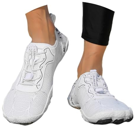 Water Shoes Women, Quick Dry Barefoot Aqua Shoes Unisex Gym Non-Slip Wide Fit Lightweight Walking Footwear for Surf/swim/beach Pool 36-47