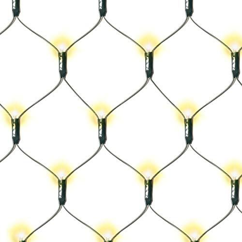 Nipach GmbH 128 LED Lichternetz 3x3 m warm weiß Trafo Timer Netzvorhang Lichtervorhang Weihnachtsbeleuchtung Party Partylicht Pavillonbeleuchtung