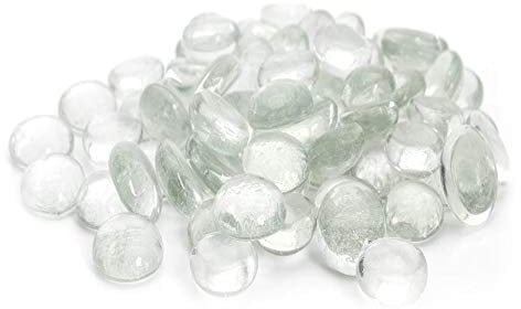 ARSUK Lot de 0.955 kg de galets ronds pour décoration de table, claire