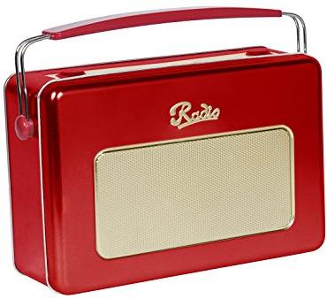 Vintage Marque Biscuit in Red Retro Radio Tin