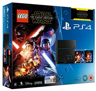 Sony PlayStation 4 500GB Console with LEGO Star Wars: The Force Awakens Game + Blu-Ray Movie