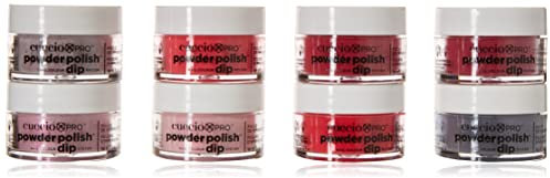 Cuccio Powder Polish Dip System - Red Handed Kit (8 pack) 0.5 oz